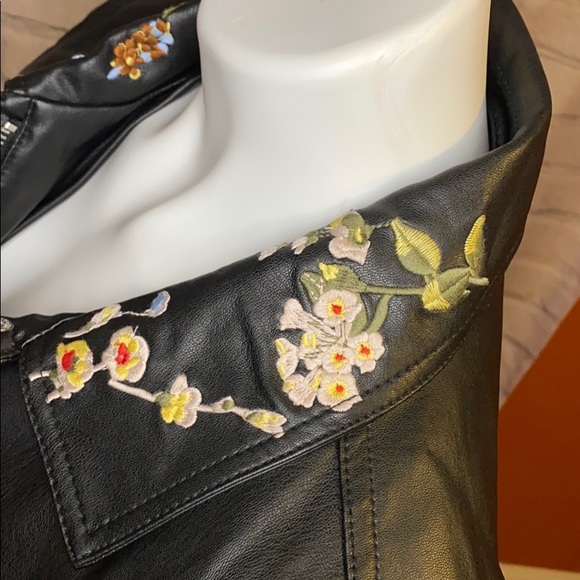 Faux leather embroidered rockstar jacket - Picture 6 of 13